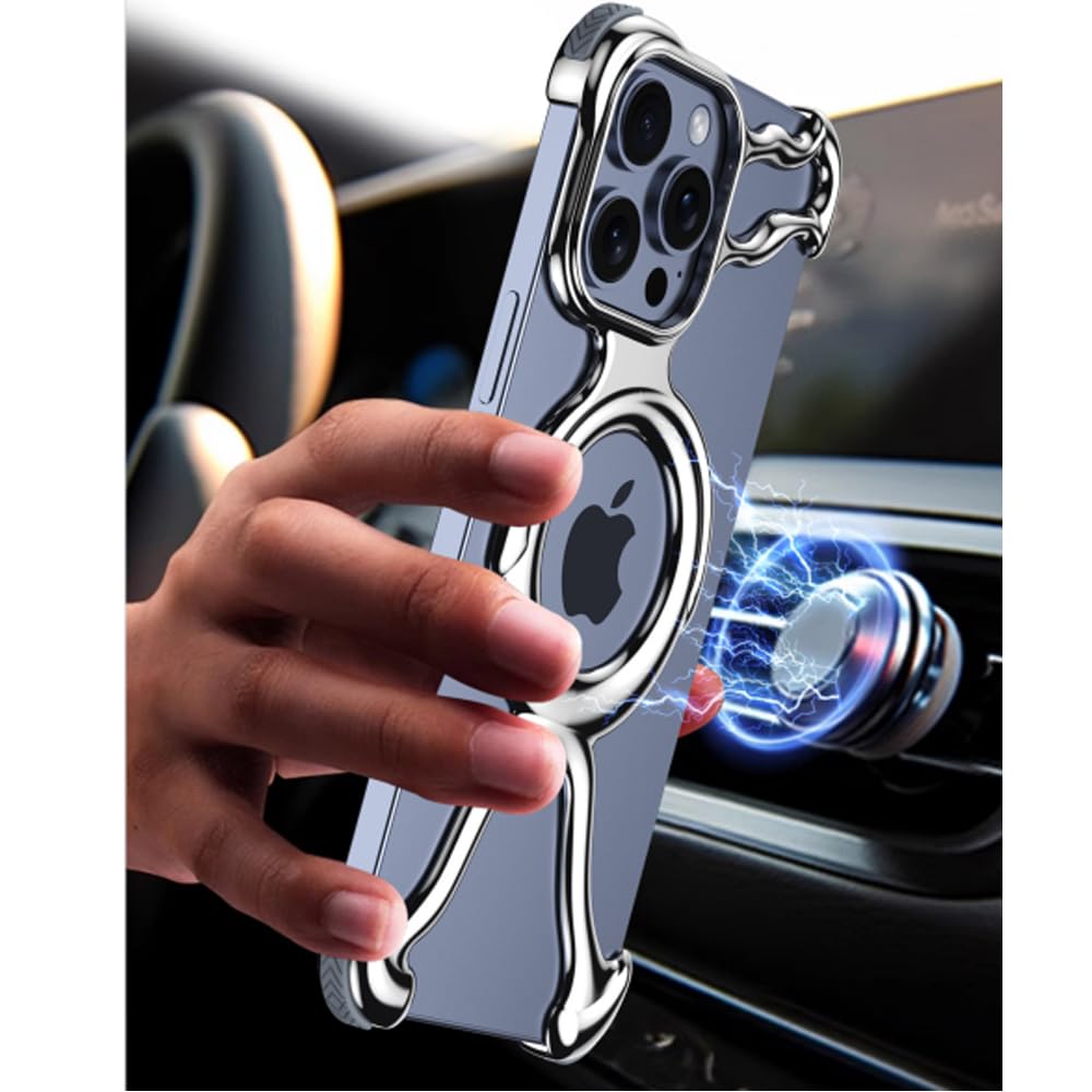 ︎フレームレス iPhone 14 Pro 用ケース Magsafeスタンド ⭐︎フレーム